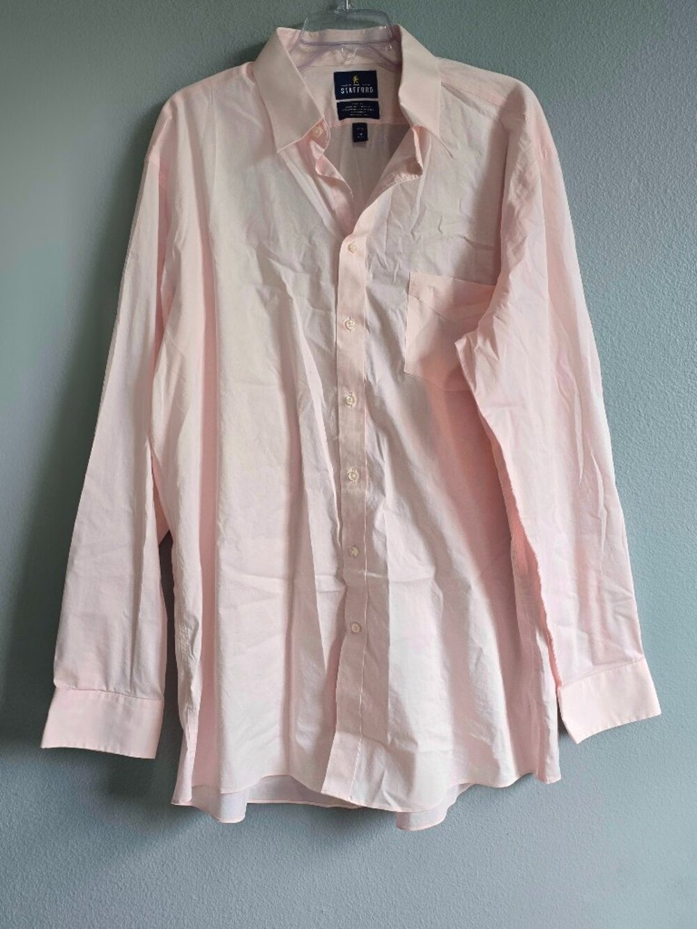 Stratford Light Pink Button Down Dress Shirt Size 18